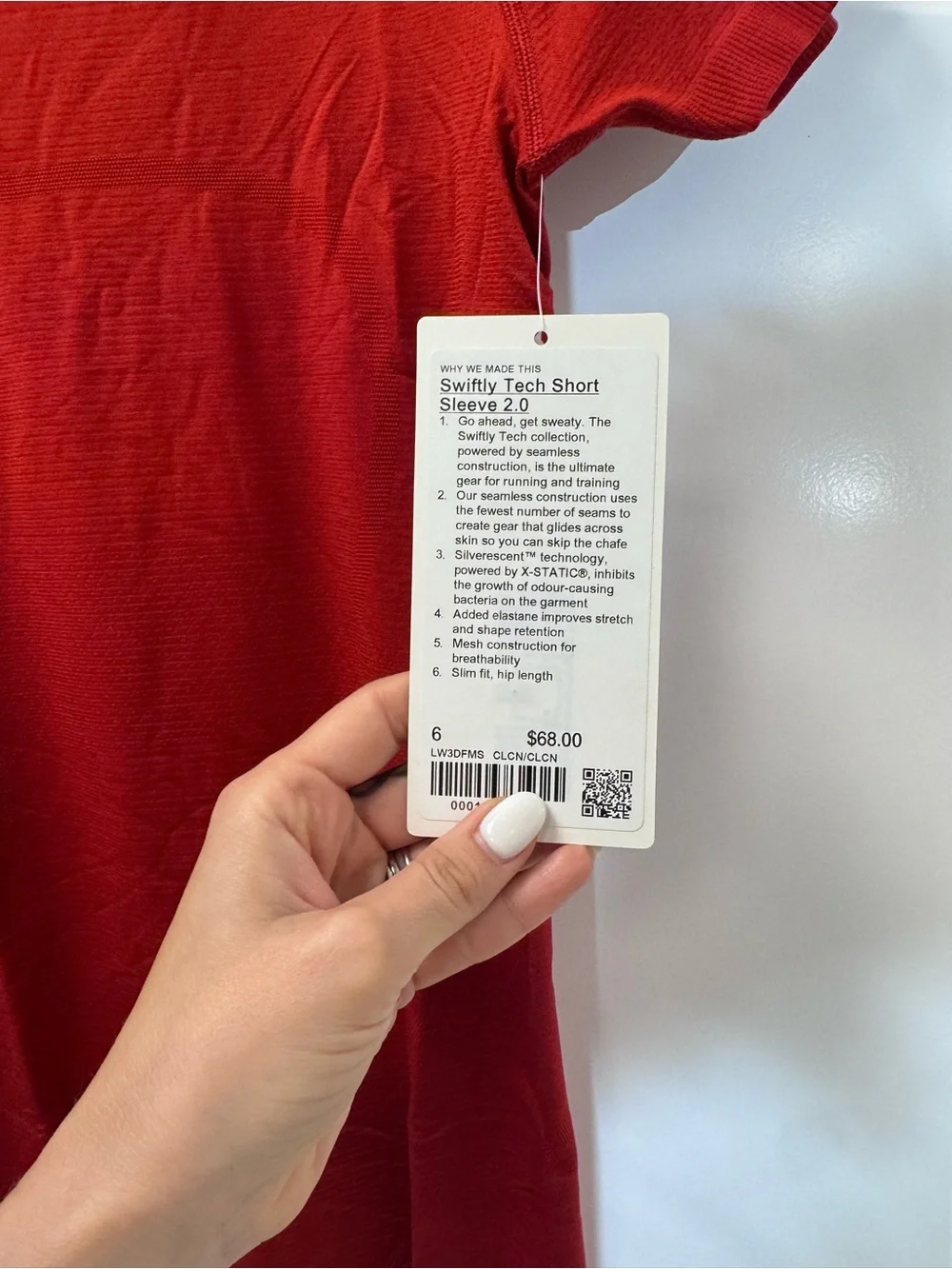 lululemon athletica Red Short Sleeve Tee